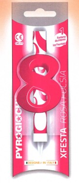 Dortová fontána číslo 8 růžová Pyrogiochi Dortová fontána číslo 8 růžová Pyrogiochi