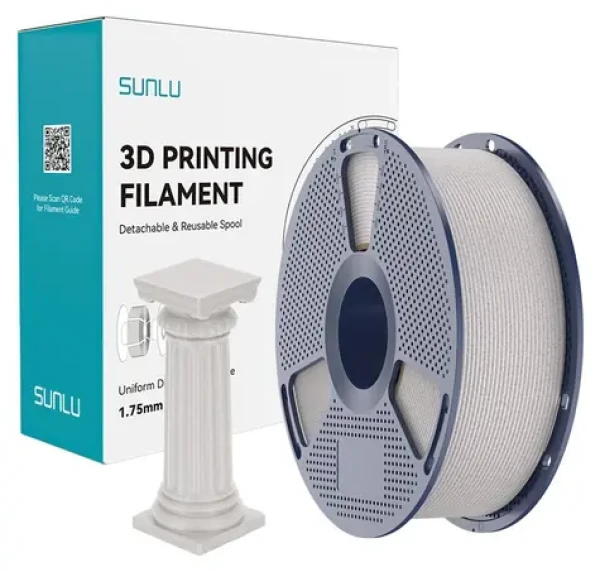 Sunlu PLA High-Speed Marble světle šedá / Struna pro 3D tiskárnu / PLA / vysokorychlostní / 1 kg (PLA H-S Mar SSM)