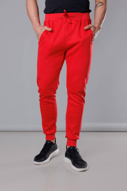 Červené pánské teplákové kalhoty (68XW01-18) Barva: odcienie czerwieni, Velikost: