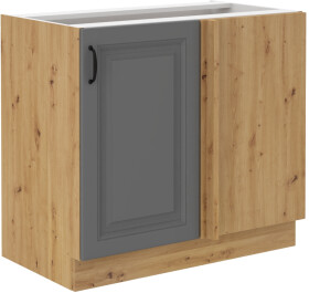 Spodní rohová skříňka Stilo 105 ND 1F Barva korpusu: Dub artisan, Barva dvířek: Dust Grey