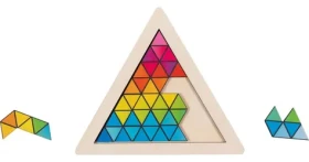 GOKI Dřevěné puzzle Hlavolam - trojúhelník