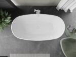 MEXEN/S - Eris volně stojící vana 180 x 95, bílá, sifon a přepad bílá 53441809500-20