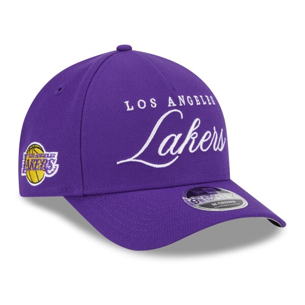 New Era Pánská kšiltovka Los Angeles Lakers NBA 2025 Draft 9FORTY M-Crown A-Frame Snapback - Fialová