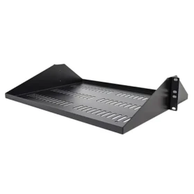 StarTech Rack police ventilovaná 2U černá / Police / Hloubka 35,6 cm / Nosnost 91 kg / Šířka 483 mm (SHELF-2U-14-CENTER-V)