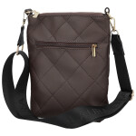 Trendy dámská koženková crossbody kabelka LB Draga, tmavě hnědá