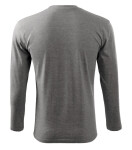 Long Sleeve triko unisex tmavě šedý melír 3XL