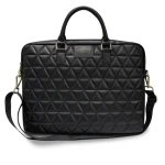 GUESS Quilted brašna pro notebook 15 černá / EKO kůže (3700740469323)