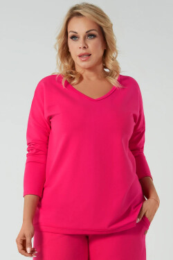 Italská móda Madri long barva:fuchsiová 2XL
