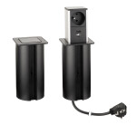 STRONG PowerUp zásuvka, 1x230V, USB A/C nabíjecí, Černá, Fr (477468)