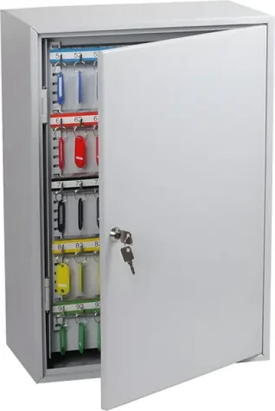 Phoenix Safe KC0604K šedá / Skříňka na klíče / 200 háčků / válcový zámek / nástěnná montáž (KC0604K)