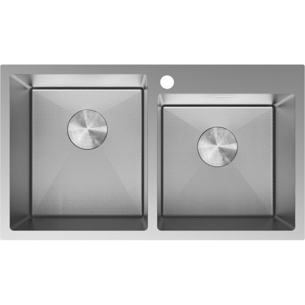 MEXEN - Xorin ocelový dřez 2-bowl 780 x 450 mm, nerez H 6441782000-01HC