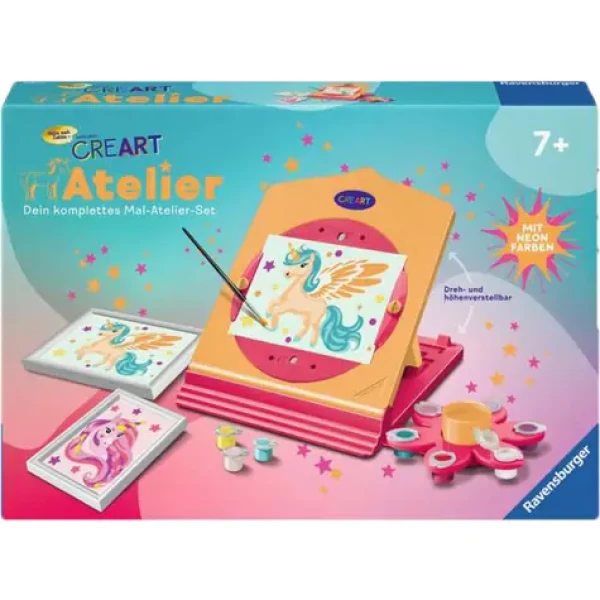 Ravensburger CreArt Neonový atelier – Jednorožec – malování podle čísel