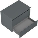 MEXEN/S - Orio koupelnová skříňka pod umyvadlo 70 cm s deskou, 2 zásuvky, grafit mat 91A10-07047-2-BFFC66