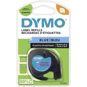 Dymo originální páska Dymo S0721650, černý tisk/modrý podklad, 12mm, LetraTag páska