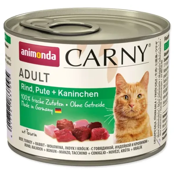 Animonda Carny Adult hovězí, krocan, králík / Konzerva pro kočky / 200 g (B3-83709)