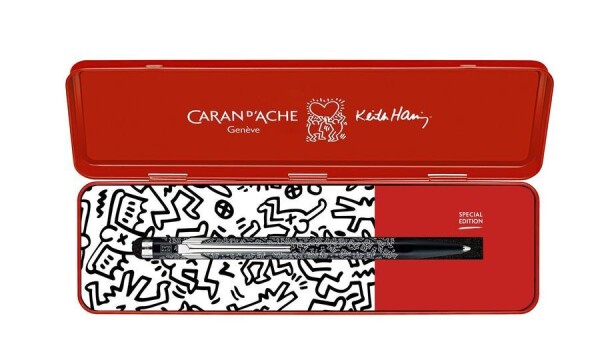 Caran d'Ache, NM0849.223, kuličkové pero Keith Haring v kovové kazetě, černá, 1 ks