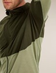 ICEBREAKER Mens Mer 200 Realfleece Descender LS Zip H, Dark Loden/Lichen/Cb velikost: L