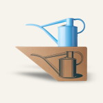 HAWS Konvička na zalévání Fazeley Flow Summer Sky Blue – 1 l, modrá barva, kov