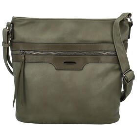 Trendy dámská koženková crossbody kabelka Hazel, tmavě zelená
