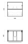 COMAD - Skříňka pod umyvadlo 60cm 2 zásuvky DUB CAPRI 5907611647813