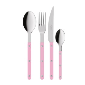SABRE PARIS 4-dílná sada příborů Bistrot Brillant – Pink, růžová barva, kov, plast