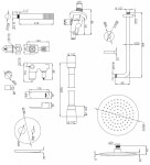 INVENA - Podomítkový set 2-cestná nástěnná baterie SIROS 012 BS-90-012-A