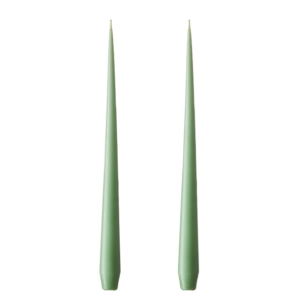 Ester & erik Svíčka Taper 32 cm – 66 Eucalyptus – set 2 ks, zelená barva, vosk