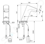 IDEAL STANDARD - Intelliflow Elektronický umyvadlový ventil, síťové napájení, Black Onyx A7858B3