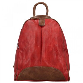 Trendy dámský koženkový kabelko-batůžek Eligio, červený