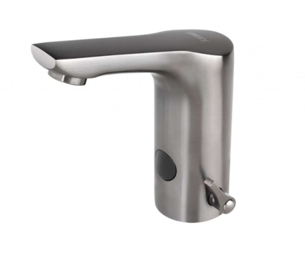 SANELA - Senzorové baterie Elektronická umyvadlová baterie, bateriové napájení, metal grey matt SLU 76HXB