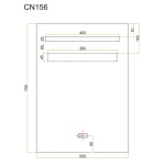 Mereo Zrcadlo 50x70 cm s osvětlením a odmlžováním CN156