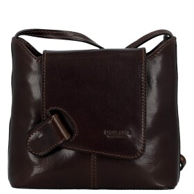 Luxusní dámská kožená crossbody kabelka Jessie, tmavě hnědá