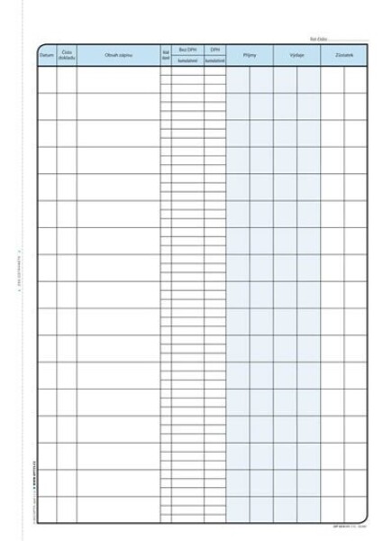 Pokladní kniha, A4, 51 listů, NCR