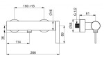 HANSA - Loft Páková sprchová baterie, chrom 57710173