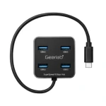 Gearlab USB 3.2 Hub černá / USB-C / 4 porty / 0.3 m (GLB235402)
