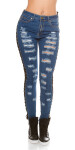 Sexy KouCla Skinny Jeans Used Look Lacing barva velikost