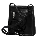 Luxusní dámská kožená crossbody kabelka Katija, černá