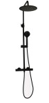 OLSEN SPA - Termostatický nástěnný set NAUPLIOS 250 BLACK BAPG2111A2B