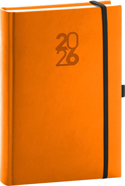 Diář 2026: Aprint Top - oranžový, denní, 15 x 21 cm