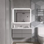 Erga Ava, LED zrcadlo 100x80cm, 2760 lm, 6500K, přední/zadní osvětlení, ERG-V01-120-1080-00