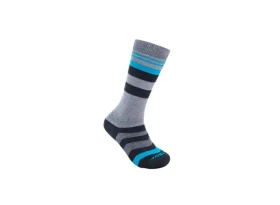 SENSOR PONOŽKY SLOPE MERINO dětské šedá/černá/tyrkys