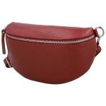 Módní dámská kožená ledvinka Sotiria, červená