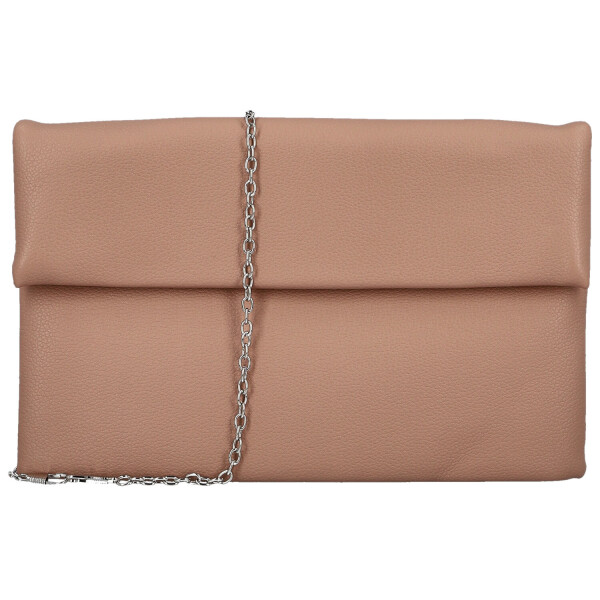 Módní dámská koženková plesová kabelka Trifa, růžová