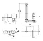 PAFFONI - Level Umyvadlová baterie pod omítku s tělesem, chrom LES106CR
