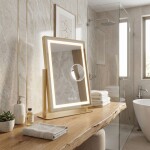REA - Zrcadlo LED LUMI L.Gold 30x40cm HOM-01802