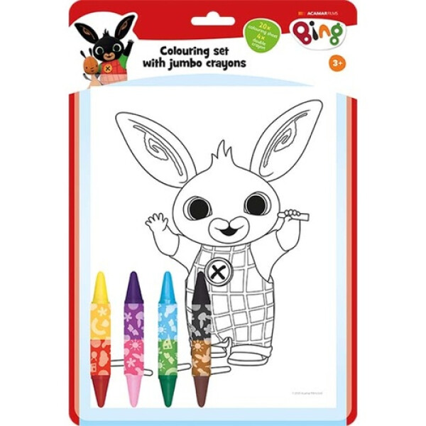 Bing - Omalovánkový set s oboustrannými voskovkami