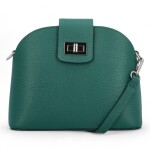 Trendy dámská kožená crossbody kabelka Vivianna, tyrkysová