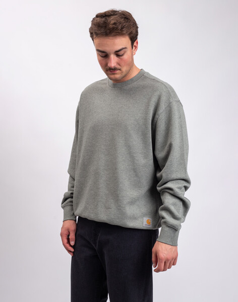 Carhartt WIP Caspian Sweat Shady Green Heather garment dyed L
