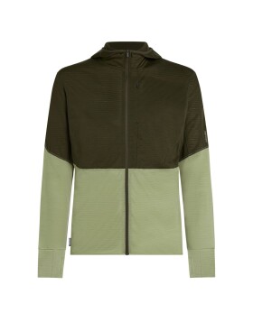 ICEBREAKER Mens Mer 200 Realfleece Descender LS Zip H, Dark Loden/Lichen/Cb velikost: L