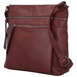 Stylová dámská koženková crossbody kabelka Orniva, vínová